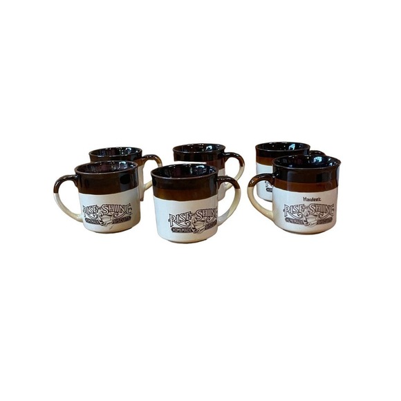 6 Vintage 1984 Hardee's Coffee Mugs. Rise & Shine homemade biscuits - Picture 3 of 6